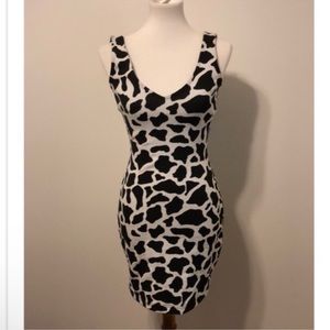 NWT Cache Small Party Dress animal print cow 90s